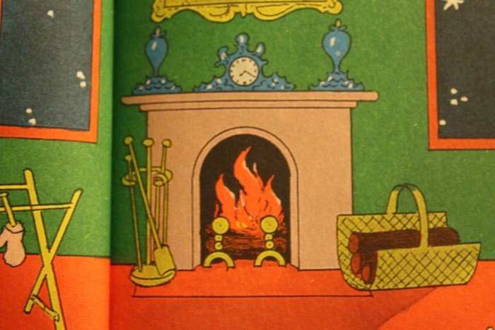 Also, nothing says "child's bedroom" like an expensive mantelpiece clock bordered by Cookie Monster-blue funeral urns.